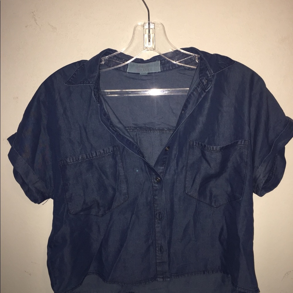 Denim vintage crop top